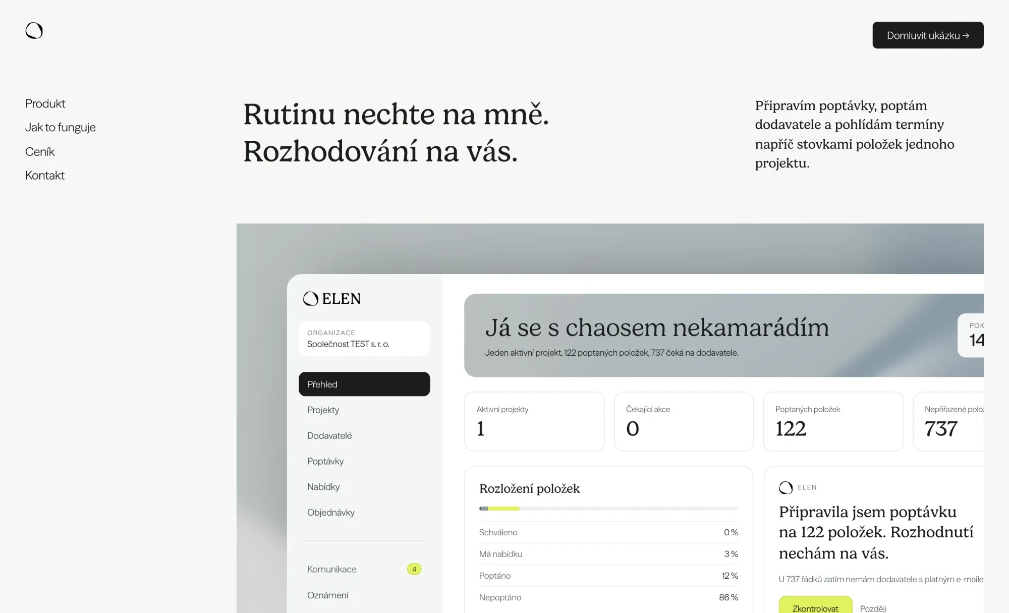 Úvod webu ELEN v nové identitě